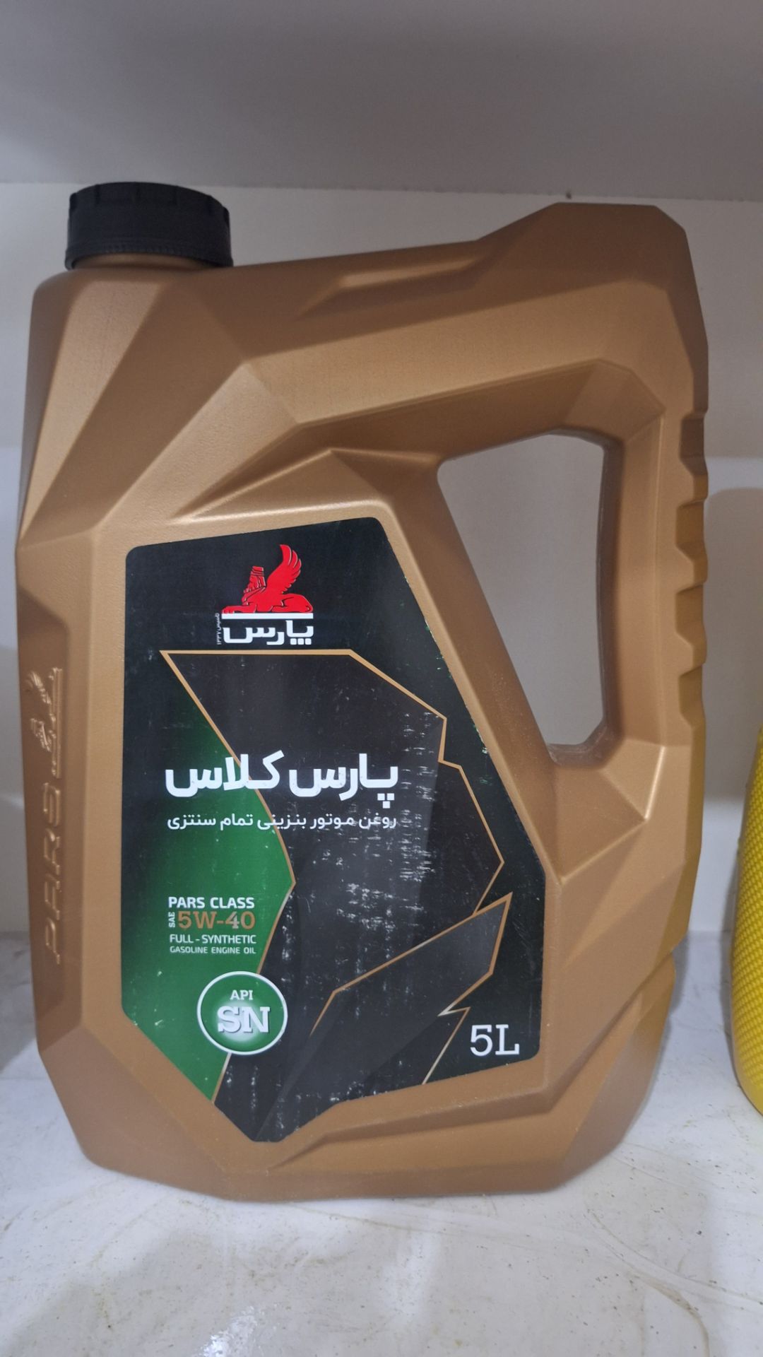 روغن موتور پارس 5w40 SN 5L حجم ۵ لیتر